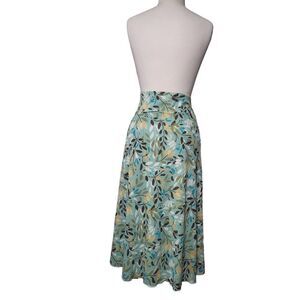J. Jill Botanical Floral High Low Blue|Green Womens Skirt Sz Large NEW